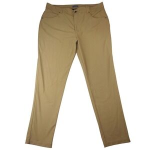 VRST Mens Khaki Stretch Straight Leg Casual Pants Size 40x32